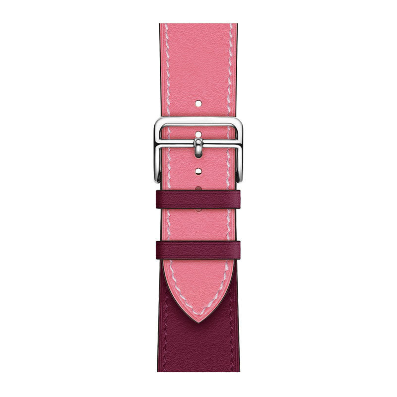 Layer Cowhide PU Leather Watch Band in Multiple Colors - That Even Time Approves cowhide pu leather layer watch band