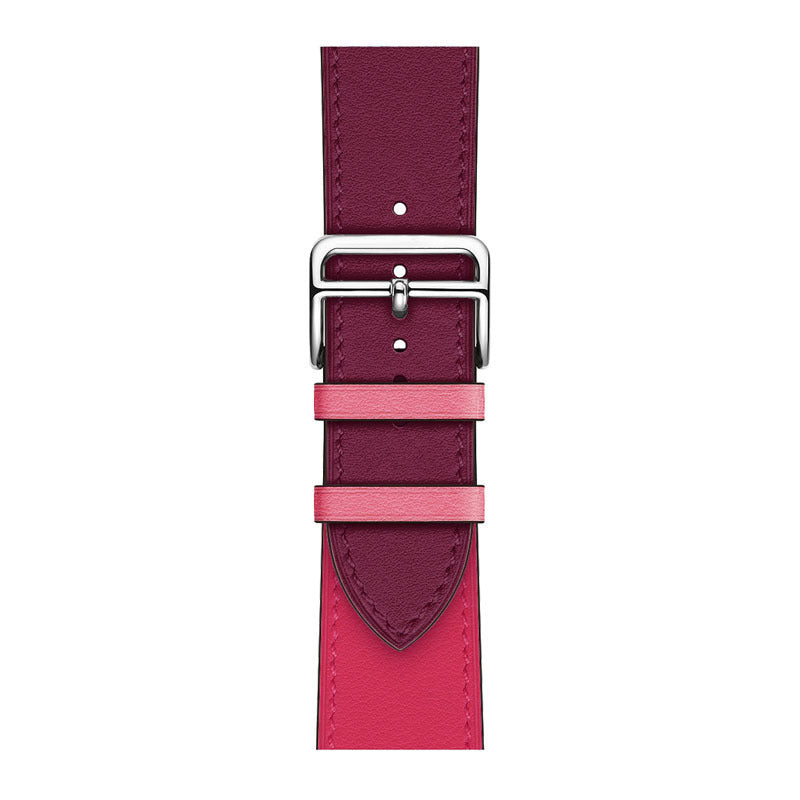 Layer Cowhide PU Leather Watch Band in Multiple Colors - That Even Time Approves cowhide pu leather layer watch band
