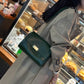 Layer Cowhide Retro Shoulder Bag in Sunset Yellow and Emerald Green - Teleplus layer cowhide retro shoulder bag