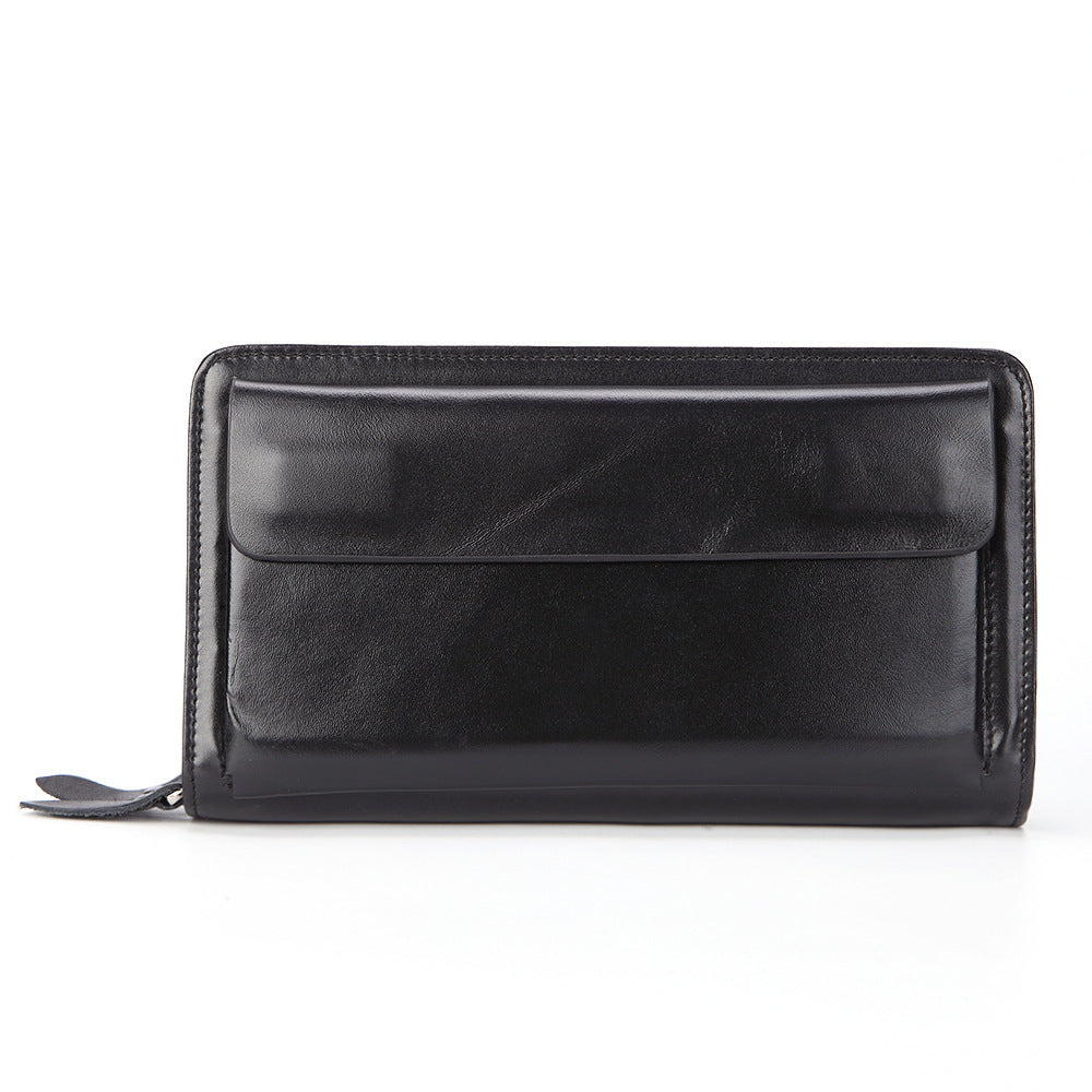 Layer Leather Wallet with Zipper for Men in Black or Brown USD CHF CHFX - First Who Have It All united states chf layer