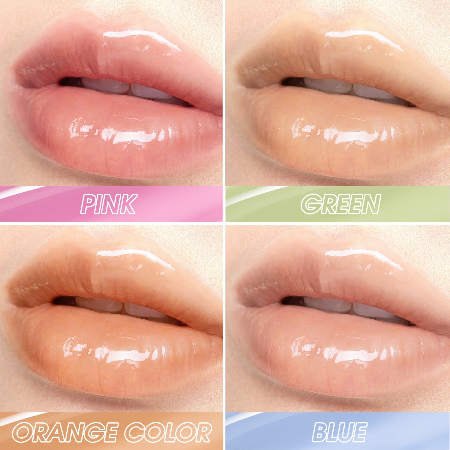 Layered Lip Gloss with Rainbow Colors for Lasting Moisturization - layered lip gloss rainbow colors