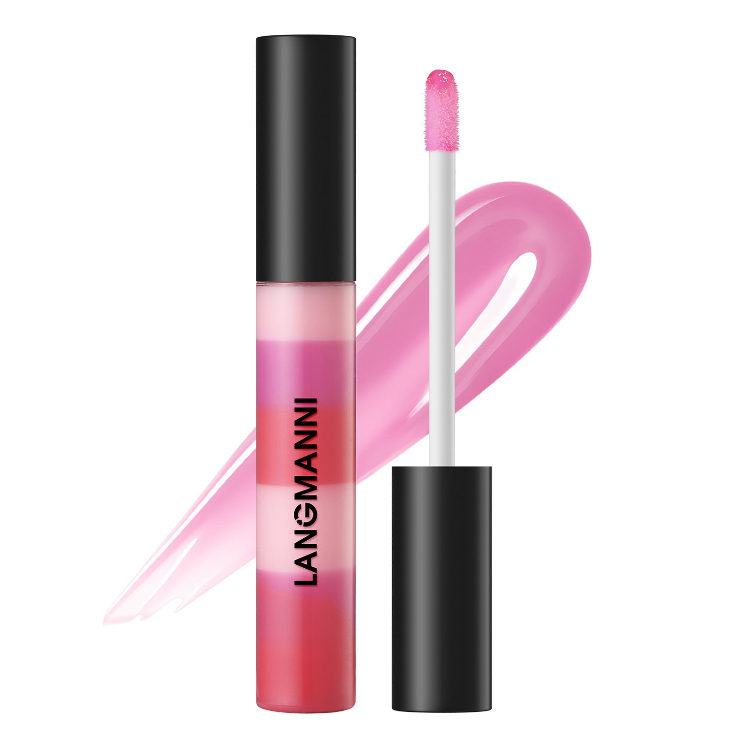 Layered Lip Gloss with Rainbow Colors for Lasting Moisturization - layered lip gloss rainbow colors