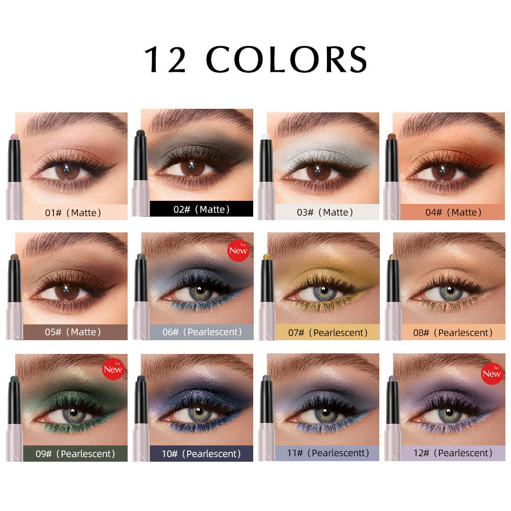 Lazy Eye Shadow Stick X1pcs with Pearlescent and Glitter Finishes - lazy eye shadow stick eyeshadow x1pcs