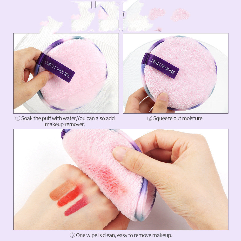 Lazy Makeup Remover Sponges Set 3 Pack Soft Fiber Pink White Blue - for the Extra Cozy Diva lazy makeup remover