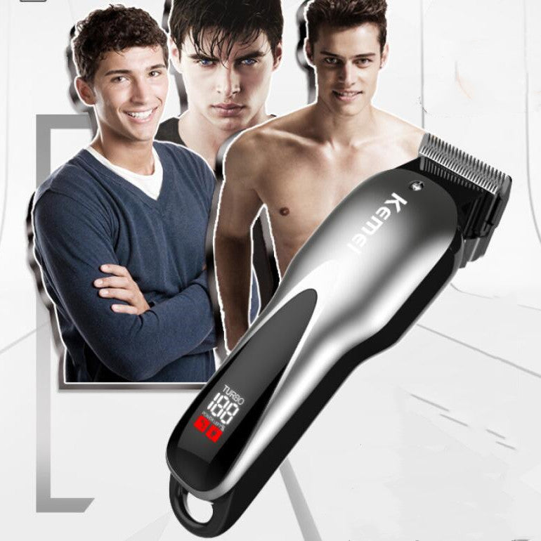 High Power Motor Electric Clipper with LCD Display and Rechargeable Battery - for Copper-Top Haircuts lcd display high