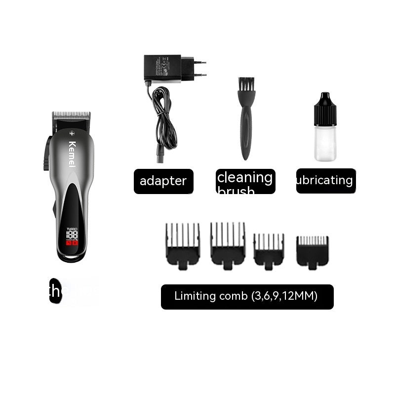 High Power Motor Electric Clipper with LCD Display and Rechargeable Battery - for Copper-Top Haircuts lcd display high