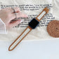 Leather And Knitted Nylon Watch Strap Wristband - Brown Leather and Beige Canvas Watch Strap