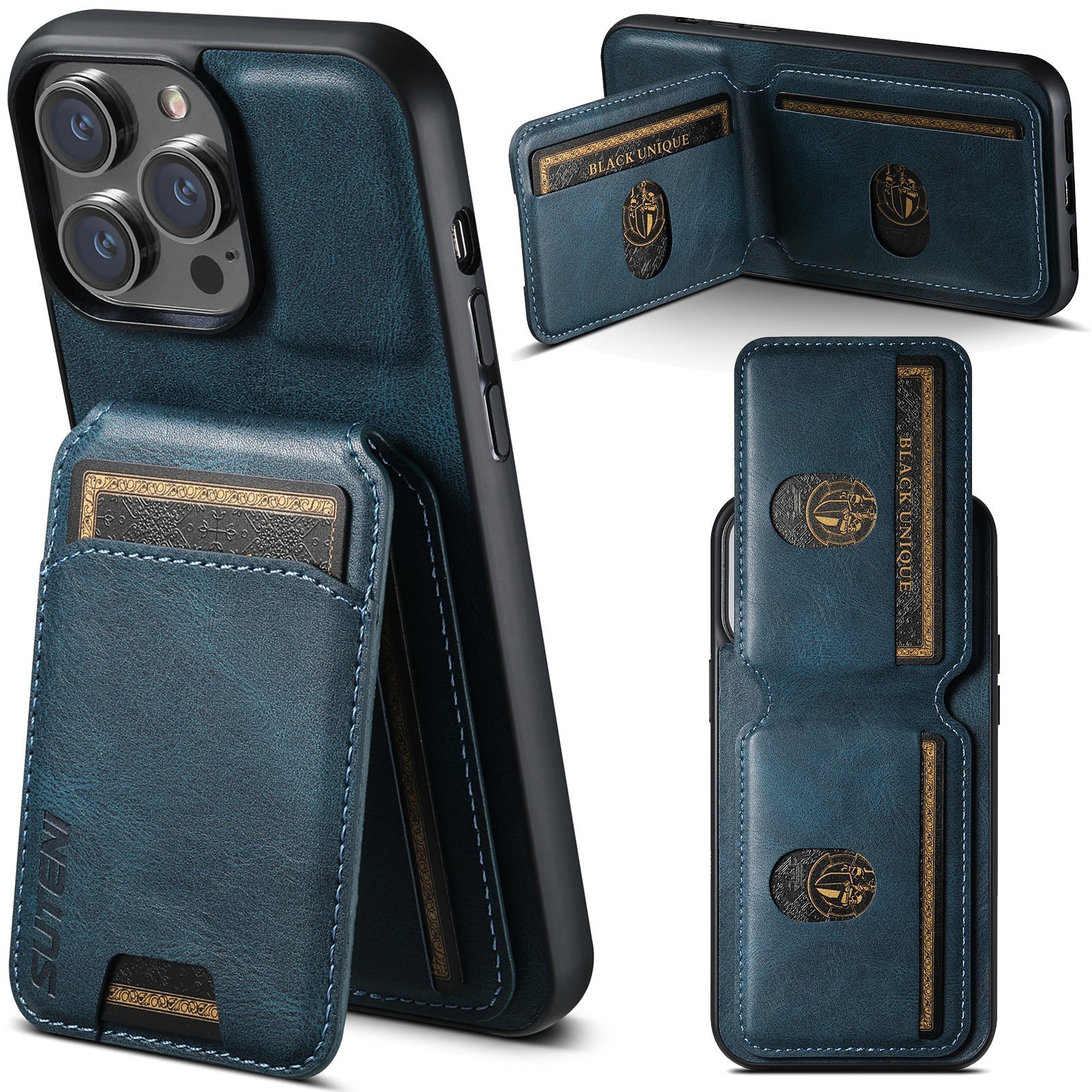 Leather Business Card Phone Case - Leather Business Card Phone Case for iPhone Models