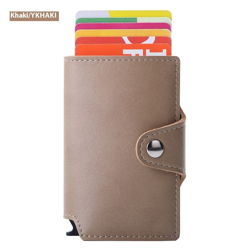 Leather Card Holder for Men and Women in Multiple Colors Suitable United States - Pop-up the Stylishly Forgetful united
