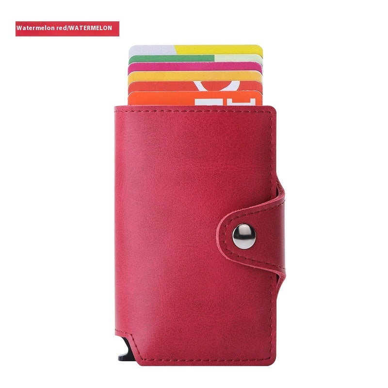 Leather Card Holder for Men and Women in Multiple Colors Suitable United States - Pop-up the Stylishly Forgetful united