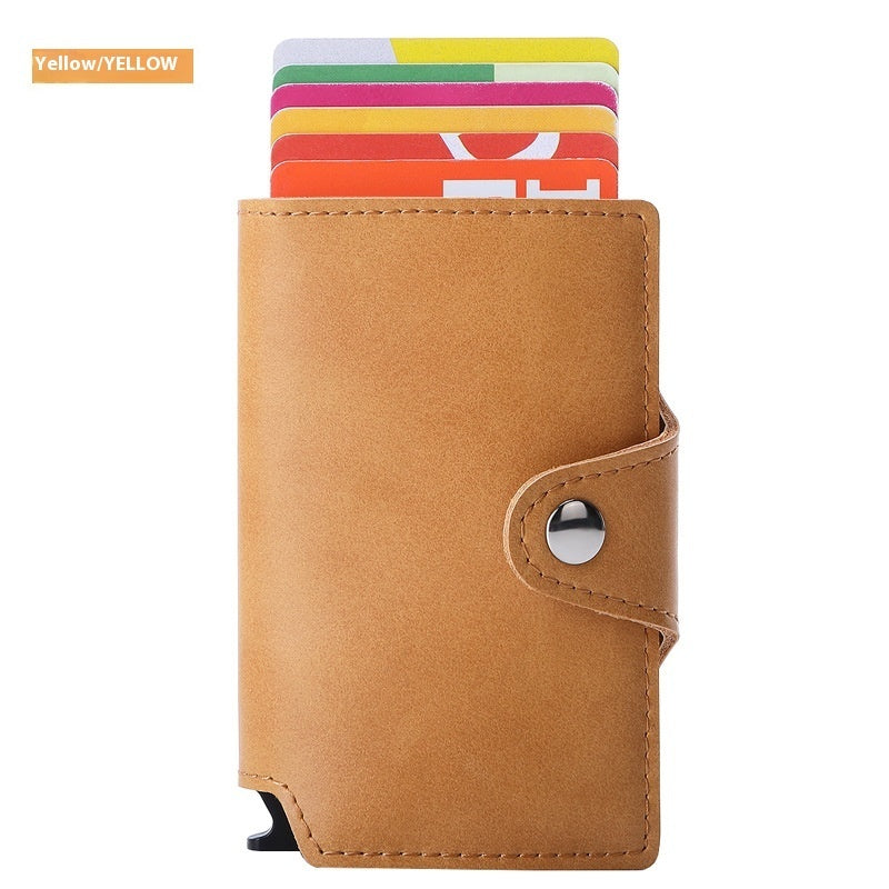 Leather Card Holder for Men and Women in Multiple Colors Suitable United States - Pop-up the Stylishly Forgetful united