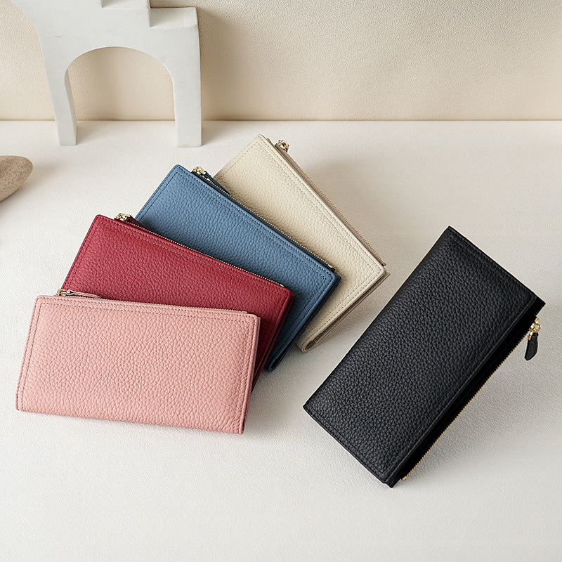 Leather Card Holder Wallet with RFID Blocking and Multiple Color Options - Teleplus in Colors