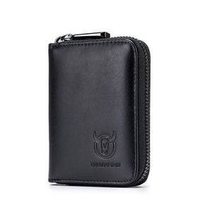 Leather Card Holder with Zipper for United States and CHF Currency - Snazzy Drivers Secret Science united states chf