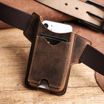 Leather Card Strap Mobile Phone Case - Leather Card Strap Phone Case for iPhone Models