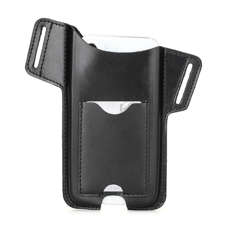 Leather Card Strap Mobile Phone Case - Leather Card Strap Phone Case for iPhone Models