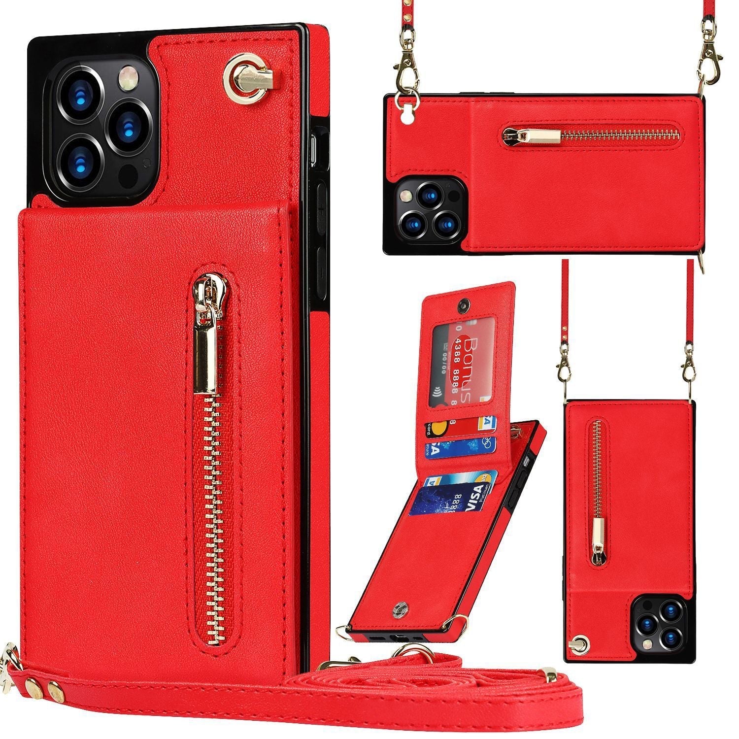 Leather Case Card 12 Messenger Phone Case Explosive Style - Leather Case Card 12 for iPhone 12 Pro Max Style