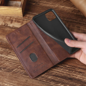 Leather Case Magnetic for Sony Xperia Mobile Phone with Holder - leather case magnetic holder mobile phone