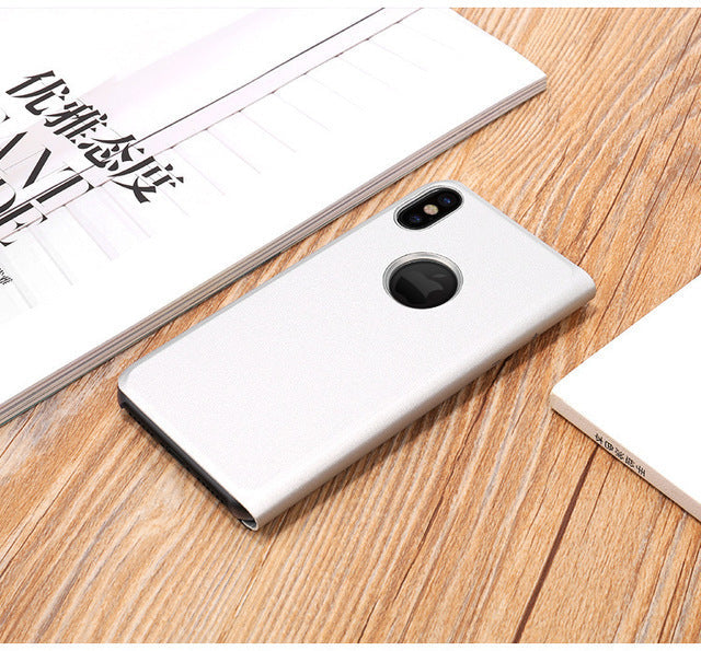 Leather case mirror - Leather Case Mirror for iPhone Models 6 to X