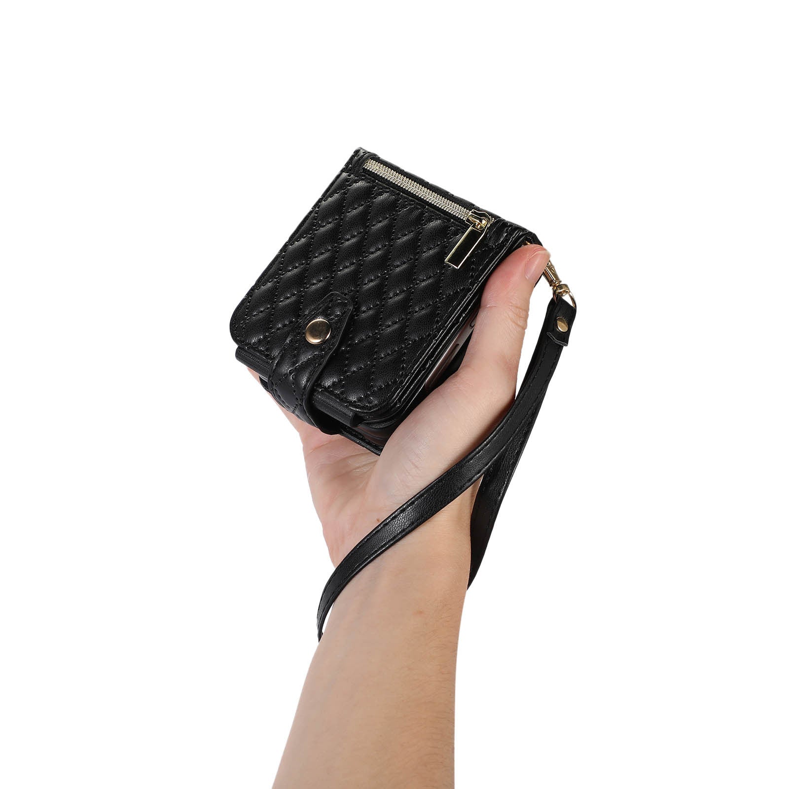 Leather Case Slung with Colorful Short and Long Shoelace Phone Cover Zipper - Shoulder leather case slung shoulder