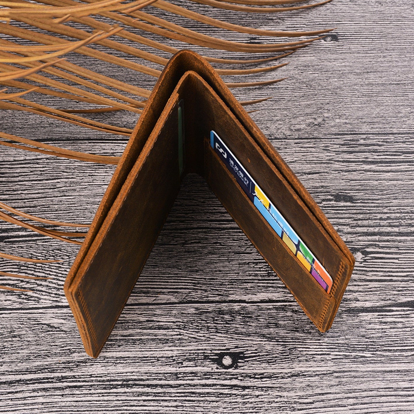 Leather Coin Purse Wallet with Retro Style and Cowhide Design - Crazy Horse for Stylish Dudes leather wallet coin purse