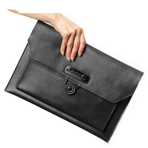 Leather Computer Bag for Laptops Breathable Cowhide Case Sleeve - Teleplus computer bag