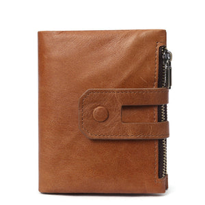 Leather Cortex Wallet with Double Zipper and Concealed Compartments for United States Buyers - Card Juggling Champs