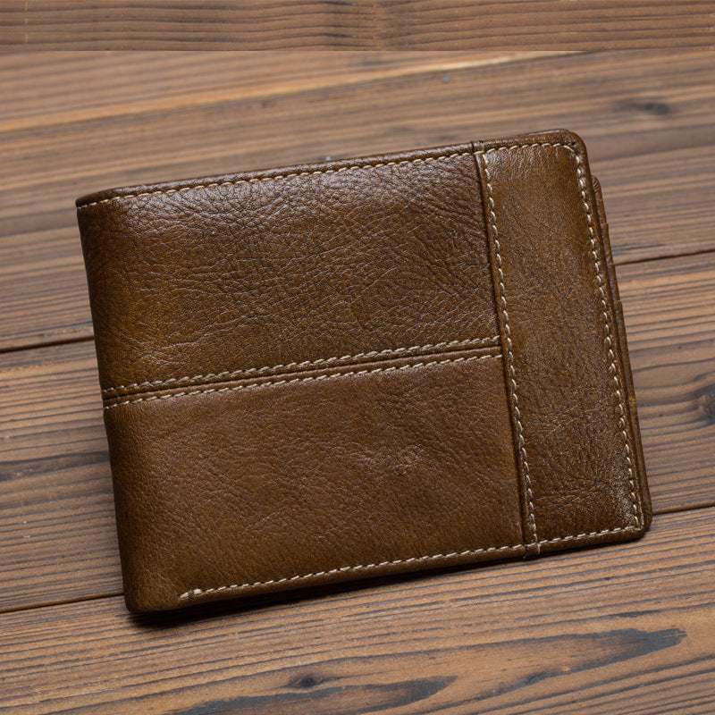 Leather Cowhide Money Wallet with Hidden Compartments for United States or CHF - So Sleek Even Your Cards Will Feel