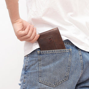 Leather Cowhide Wallet with Hidden Compartments for United States and CHF Cards - Hide Your Cash Classily