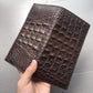 Leather Crocodile Skin Long Wallet in Black or Coffee Color for the United States - Snag This Fashionable