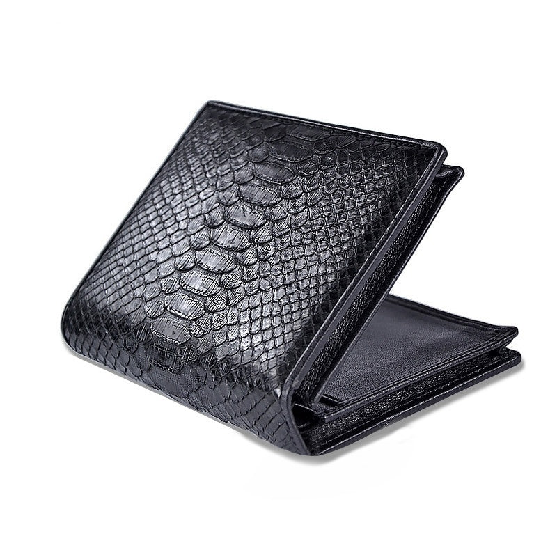 Leather Crocodile Wallet with Card Slots and Horizontal Design - leather crocodile wallet horizontal design card slots