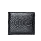 Leather Crocodile Wallet with Card Slots and Horizontal Design - leather crocodile wallet horizontal design card slots