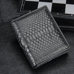 Leather Crocodile Wallet with Card Slots and Horizontal Design - leather crocodile wallet horizontal design card slots
