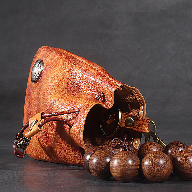 Leather European and American Tote Bag with Crafts Antique Style in Multiple Colors - Handbag for Your Change