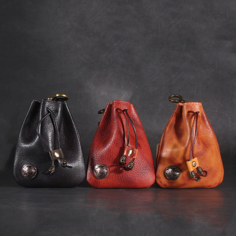 Leather European and American Tote Bag with Crafts Antique Style in Multiple Colors - Handbag for Your Change