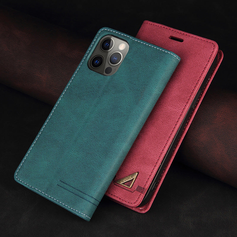 Flip Faux Protective Leather Case for iPhone in Solid Colors - Phone iPhones leather flip faux protective phone