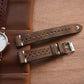 Leather Handmade Strap with Ventilated Design for Durable Comfort - crazy horse leather handmade strap
