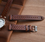 Leather Handmade Strap with Ventilated Design for Durable Comfort - crazy horse leather handmade strap