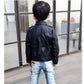 Leather Jacket with PU Collar and Velvet Lining for United States - united states chf leather jacket