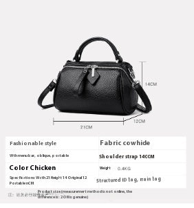 Leather Large Capacity Shoulder Crossbody Bag with Sandwich Pocket and Soft Genuine - Teleplus for Daily Use leather