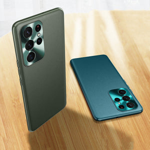 Leather Metal Lens Phone Cover with Textured Protection for Stylish Styles - Teleplus leather metal lens texture