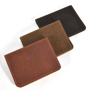 Leather Money Clip Wallet with ID Slot and Concealed Pocket in the United States - Vintage That Means Business Cash