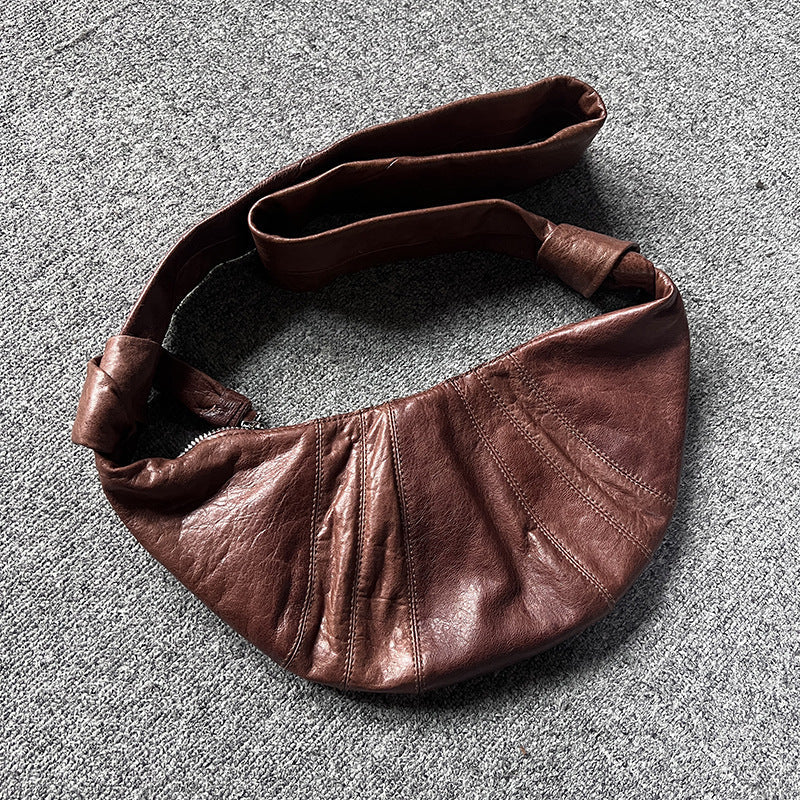 Leather Niche Daily Sheepskin Dumpling Bag in Multiple Colors - sheepskin dumpling bag fashion leather niche daily