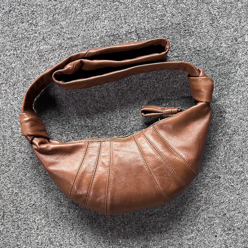 Leather Niche Daily Sheepskin Dumpling Bag in Multiple Colors - sheepskin dumpling bag fashion leather niche daily