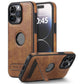 Leather Pattern Bracket Phone Case Drop-resistant - Leather Pattern Phone Case Drop-resistant and Stylish