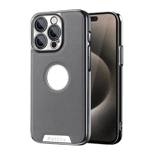 Leather Pattern Phone Case Compatible with iPhone Models Electroplated Business Design - Teleplus for leather pattern