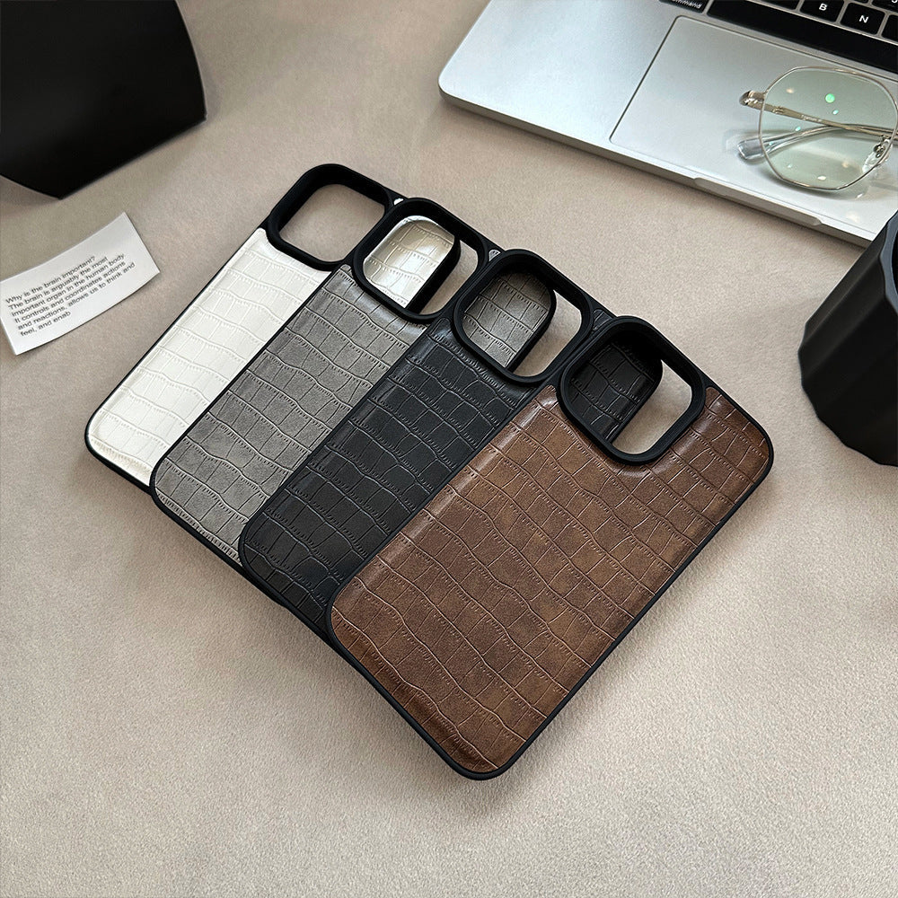 Pattern Phone Case Retro Advanced Crocodile Skin Back Cover for Apple Devices - Style pattern phone case retro advanced