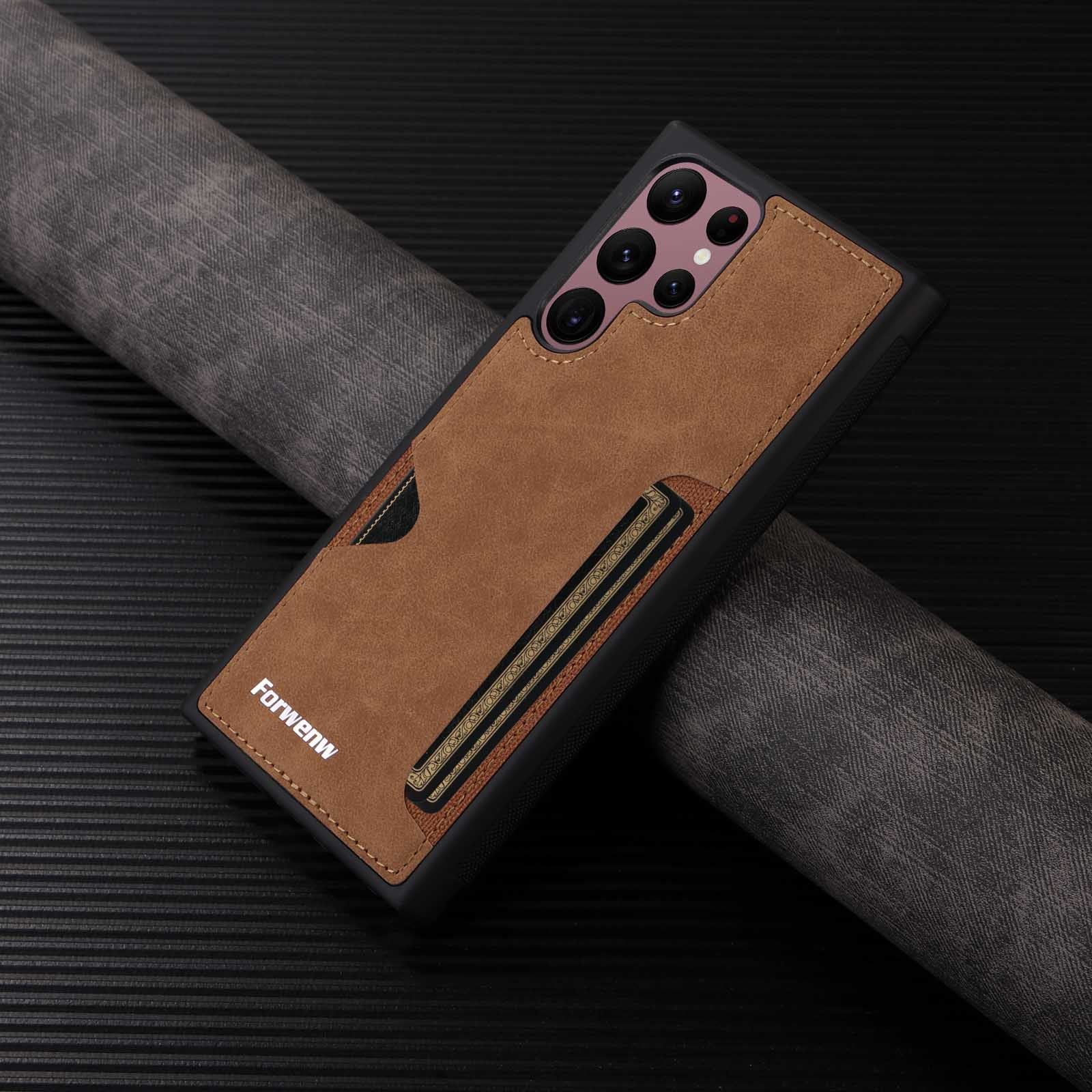 Leather Phone Case A54 Protective with Card Slot Retro Business Style - Teleplus phone case a54 protective