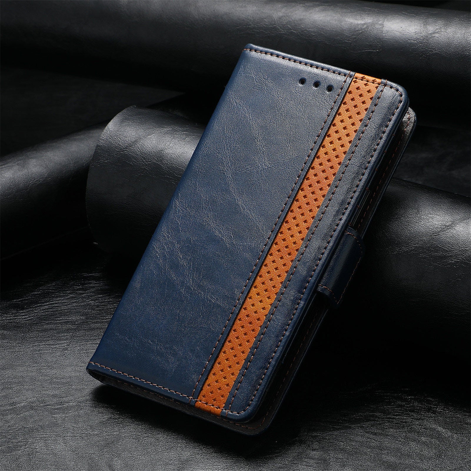 Leather Phone Case for Samsung Fold4 5G with Bracket Card Holder - Teleplus fold4 5g phone bracket card holder case