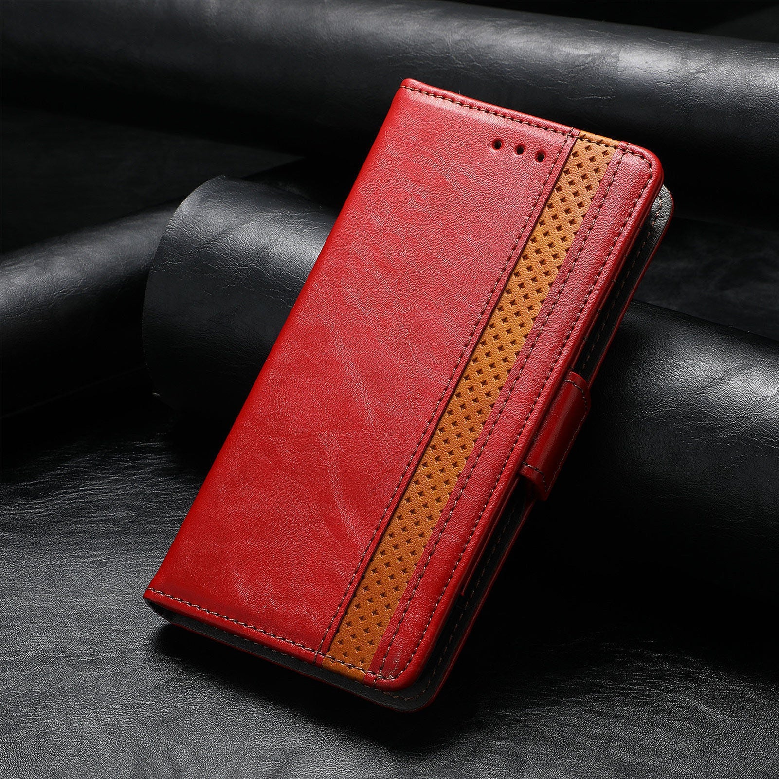 Leather Phone Case for Samsung Fold4 5G with Bracket Card Holder - Teleplus fold4 5g phone bracket card holder case