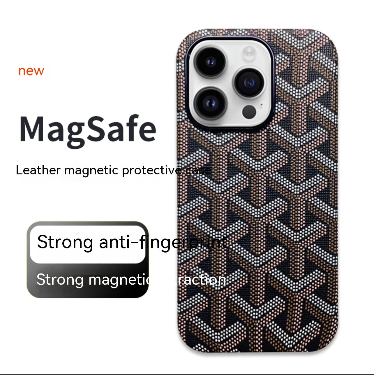 Leather Phone Case Magnetic All-inclusive Drop-resistant Protective Case - Leather Phone Case Magnetic Drop-resistant